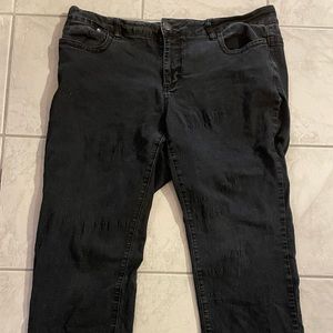 Santana black stretch high rise - straight leg - size 18